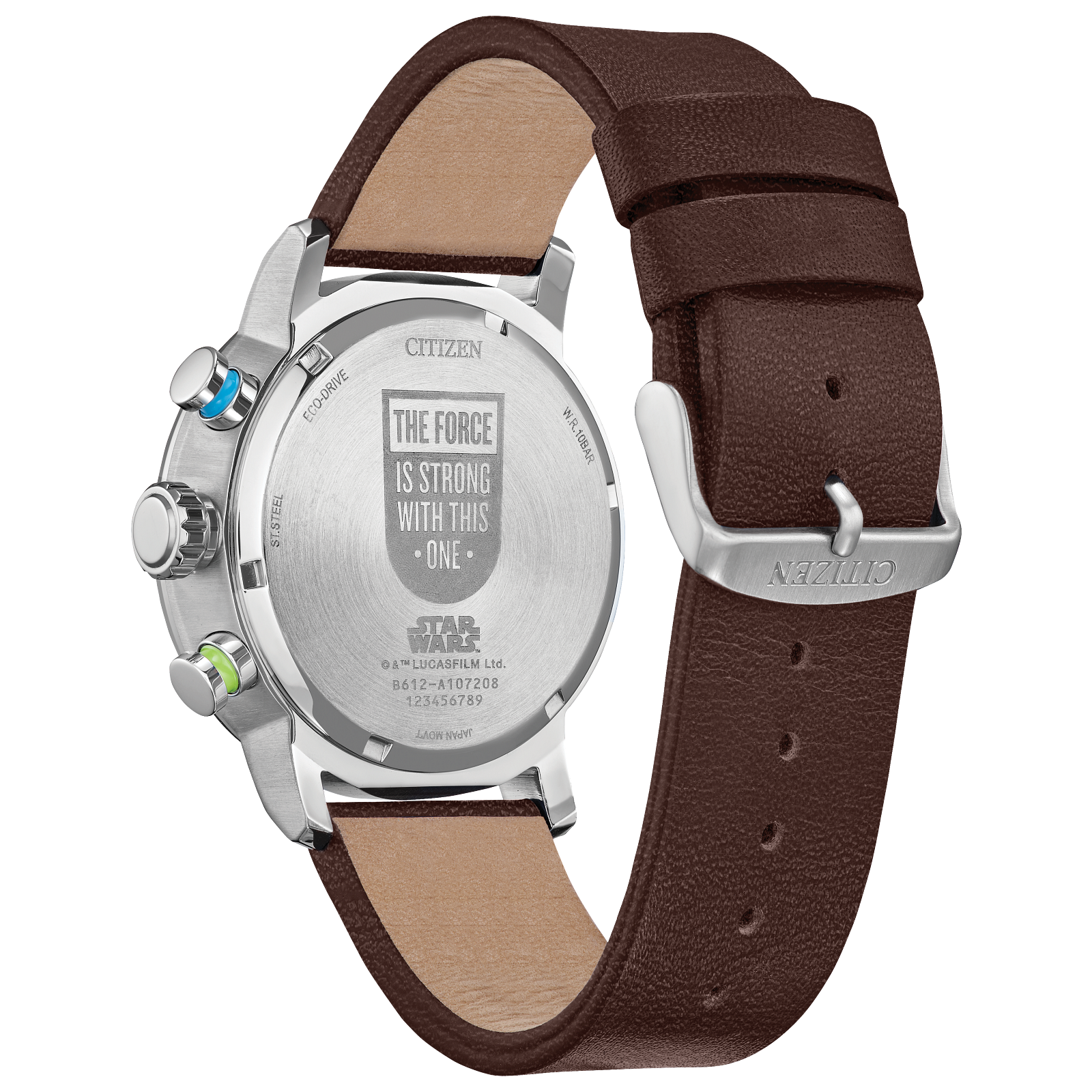 Reloj Citizen Azul Luke Skywalker edición especial Star Wars para caballero con tecnología Eda-Drive CA0768-07W | Elegancia Relojeria
